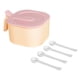 thumbnail image 2 of Contenedor De Condimentos De 4 Rejillas, Tarros De Condimentos De Cocina Para Cafeterías, Fiestas, Cocina, Rosa, 2 of 3
