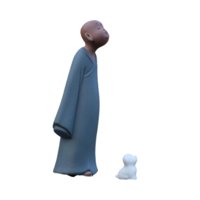 Magideal - Estatua De Monje, Pieza Decorativa Para Servicio De Té Y Accesorios Para El Hogar , 8.5 Cm X 5.5 Cm X 85 Cm X 55 Cm X 202 Cm