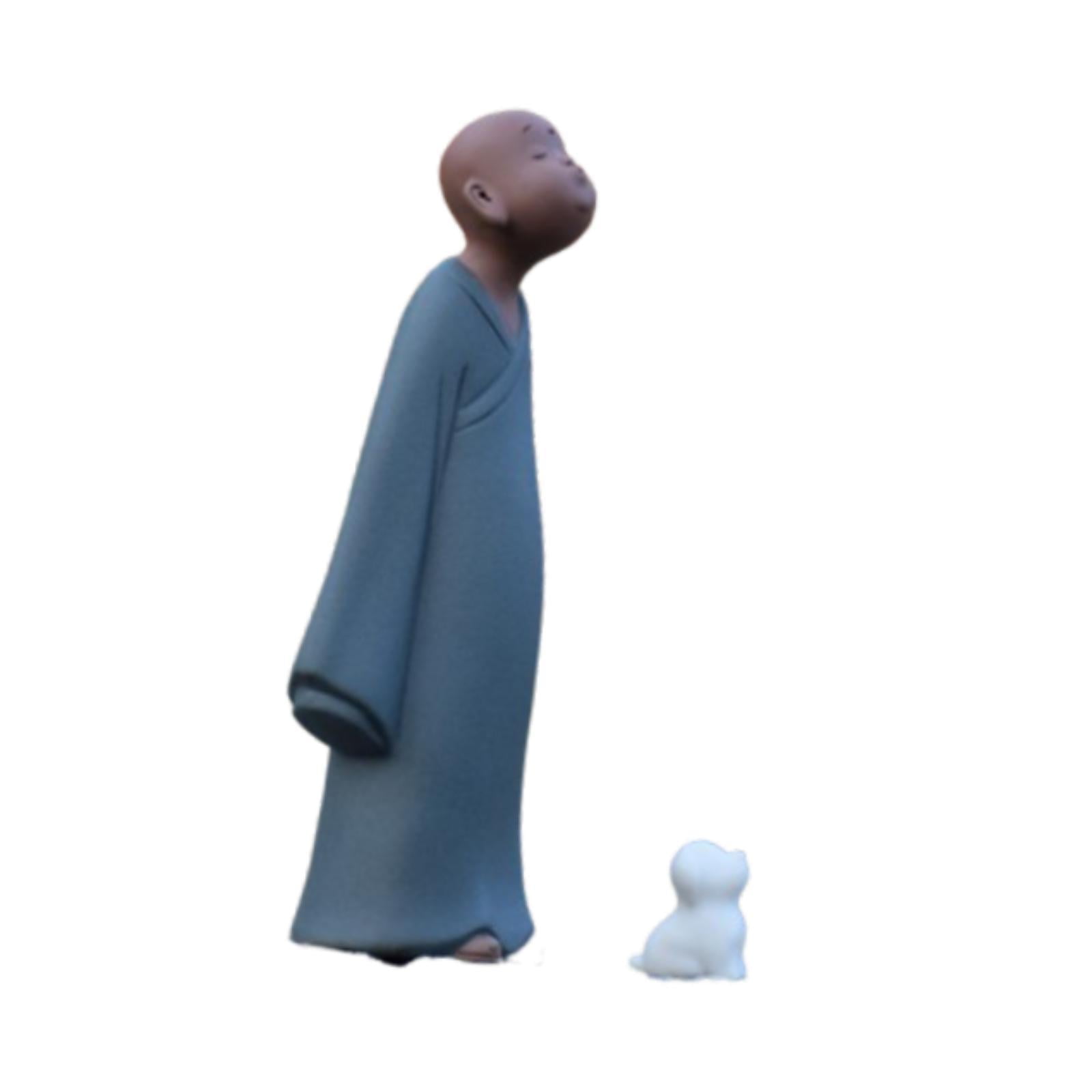 Magideal - Estatua De Monje, Pieza Decorativa Para Servicio De Té Y Accesorios Para El Hogar , 8.5 Cm X 5.5 Cm X 85 Cm X 55 Cm X 202 Cm