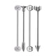 thumbnail image 1 of Pendientes Industriales Con Barra De Acero Inoxidable De 4 Piezas Plata, 1 of 5