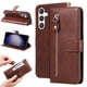thumbnail image 2 of Funda con Cremallera para Samsung Galaxy S23 FE, Carcasa Cartera de Cuero PU con Soporte y Tarjetero, 2 of 6