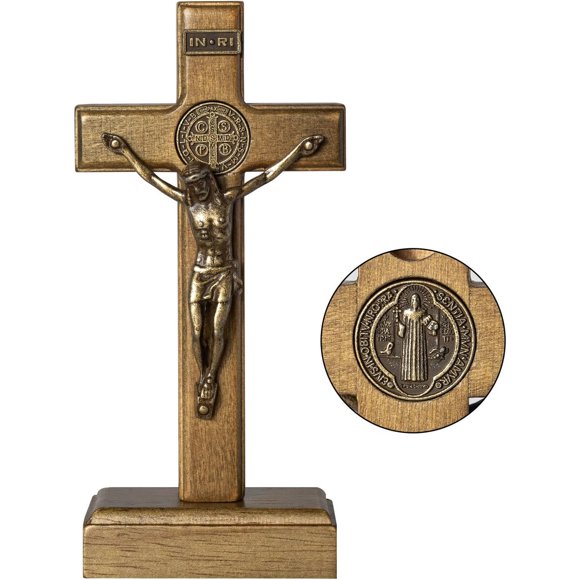 Crucifijo de madera KUXBET de 5 pulgadas con Jesús