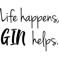 Rienda Libre Graphics - Decomural Gin Helps Alcohol Ws-41454