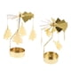 thumbnail image 4 of 2pcs Decoración Navide?a Vela Giratoria Tenedor De Luz De Té Candelabro Dorado, 4 of 5