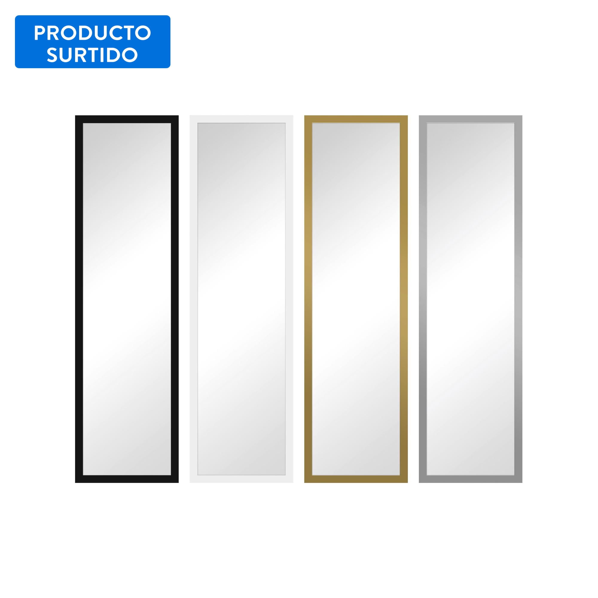 Espejo Rectangular 37X104 cm, color surtido