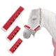 thumbnail image 1 of Santa Claus Pitcher Head Set, Navidad Parade Bell Set, Navidad Caballo Disfraz, Navidad Caballo Cage Head Set 3 piezas en rojo, 1 of 3