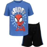 Conjunto De Remera Y Shorts Para Niños Pequeños Marvel Spider-Man 4T