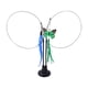 thumbnail image 5 of Juguete de varita para gatos, juguete interactivo para gatos con ventosa, juguetes de resorte de plumas para gatos de interior, juguetes para gatitos , Gusano azul verde, 5 of 5