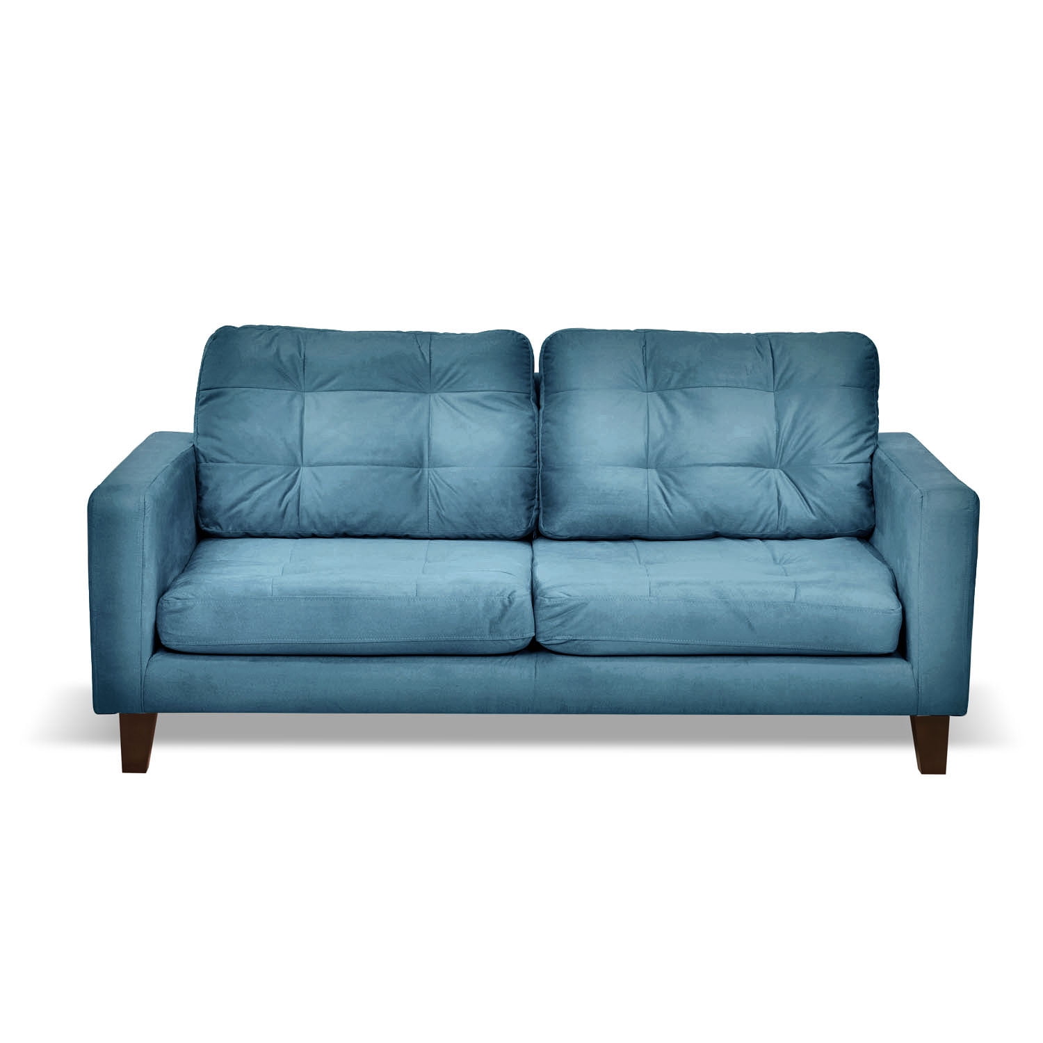 Latam Home - Sofa Napoles 3 C Tela Velvet Azul Petroleo