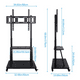 thumbnail image 2 of Soporte Tv Grande 60 A 100 Pulgadas Movil Ruedas Pedestal, 2 of 7