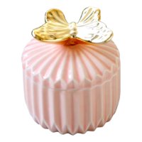 Genérico - Set 2 Joyero Decorativo Multiuso Tapa Mariposa Jhn