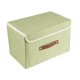 thumbnail image 5 of Contenedor De Almacenamiento Con Tapa, Caja De Almacenamiento Con Asa De Cuero Para Mantas, Pantalones, Hogar, Verde Claro, 5 of 5