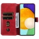 thumbnail image 2 of Funda Billetera para Samsung Galaxy A73 5G con Porta Tarjetas y Soporte Ajustable Rojo, 2 of 6