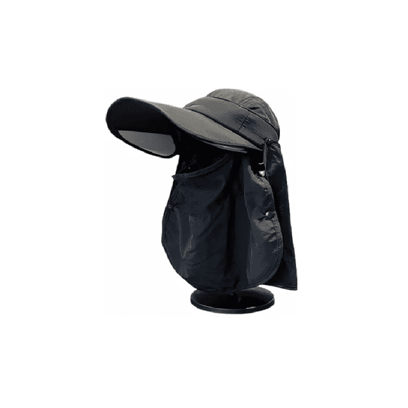 Gorro Visera para el Sol 4 en 1 Uso Diario Negro