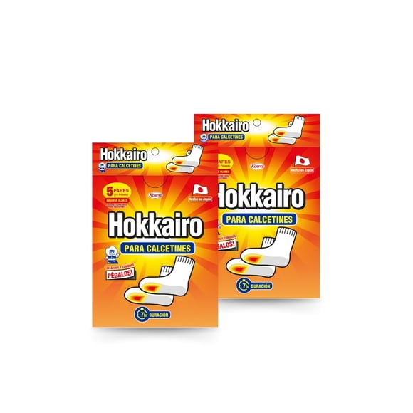 PACK X2 (10 Pares) Hokkairo Parches Térmicos para Calcetines