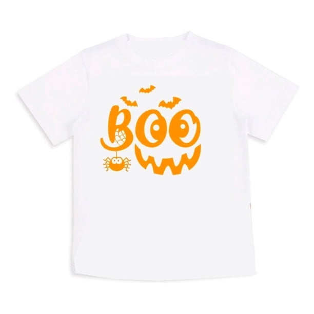 Polera Halloween Boo Terror Niño Niña
