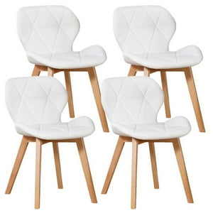 Pandalino - Pack 4 Sillas Rubik Blanco | Eco-Cuero