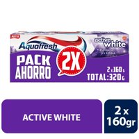 Pack Pasta Drental Active White 2 Un De 160G C/U Aquafresh