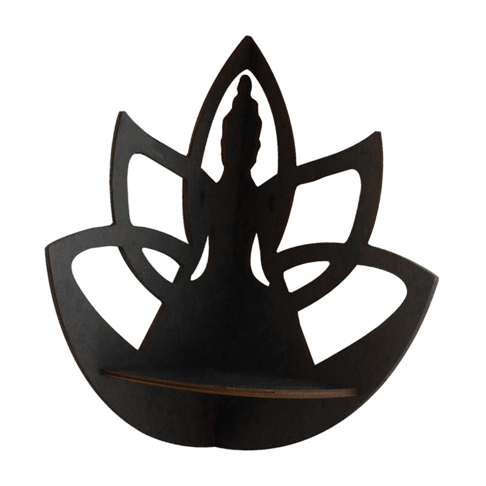 Bothyi - Decoración Flotante De La Pared Del Estante De La Pared De Madera De La Forma Del Loto Para La Sala De Estudio Resistente