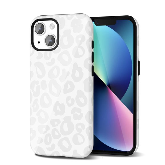 Funda Svanove para iPhone 13/14 con estampado de guepardo blanco