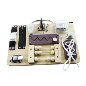 Magideal - Tablero De Madera Ocupado Actividades Educativas Para Niños De 1 Año O Más, Niñas De 1 A 4 Años, Material De Enseñanza, Habilidades Motoras, Juguetes