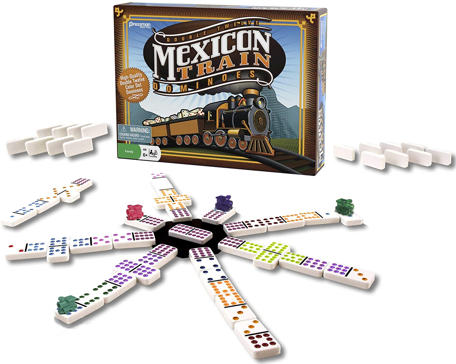 Pressman - Dominó En Tren Mexicano - Hermoso Punto De Color Double