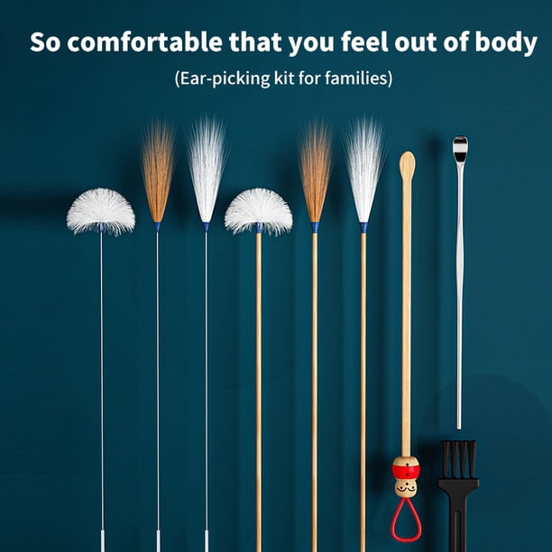 Health Care 10Pcs Goose Feather Earpick Wax Remover Curette Adult Bamboo Handle Ear Dig Tools Spoon Cleaner Stick