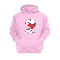 Genérico - Polerón Canguro Snoopy Rosa Talla Xl Unisex