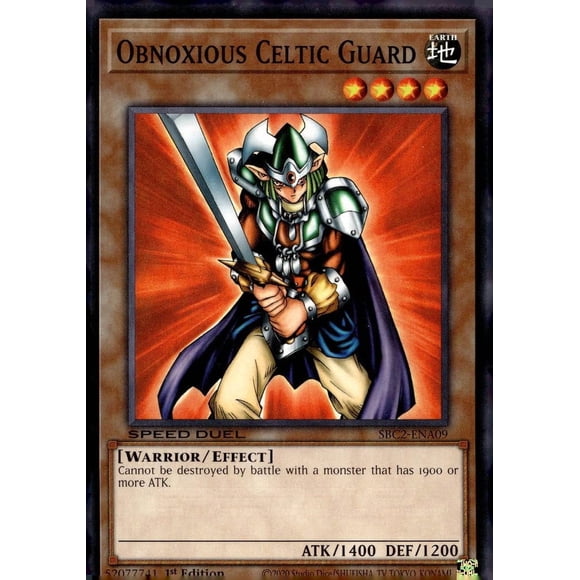Carta Yu-Gi-Oh! Obnoxious Celtic Guard SBC2-ENA09