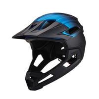 Magideal - Casco De Bicicleta De Cara Completa, Casco De Ciclismo, Gorra Unisex, Cascos Protectores, Accesorios, Casco Ligero Y Cómodo Para Bicicleta De Montaña Azul Negro