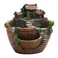 Magideal - Maceta De Plantas Suculentas, De Jardín De Hadas, Artesanía Decorativa, Maceta De Jardín Para Bonsái, Hierba, Hogar, Escritorio, Decoración De Naranja