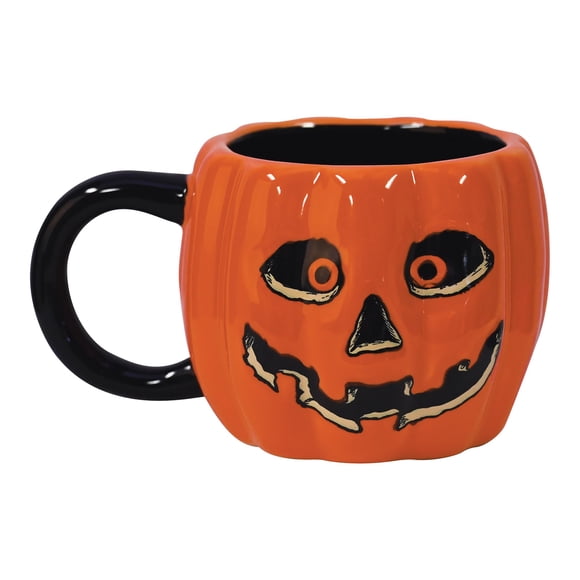 Taza Beistle Vintage de cerámica para Halloween J-O-L, 360 ml, naranja