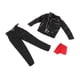 thumbnail image 5 of Conjunto De Chaqueta De Cuero PU Para Hombre 1:12 Con Pantalones, Cinturón, Bufanda, Disfraz Para Figuras De 6'', 5 of 5