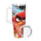 thumbnail image 3 of Angry Birds 2 Vaso aislado de acero inoxidable con asa, diseño temático, regalo para familia, amigos y fans; incluye pajita y encaja en el portavasos estándar, 40 oz, 3 of 6