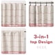 thumbnail image 4 of Cortina De 2 Paneles 100% Opaca 132 X 244 Cm Color Rojo A Cuadros, 4 of 9