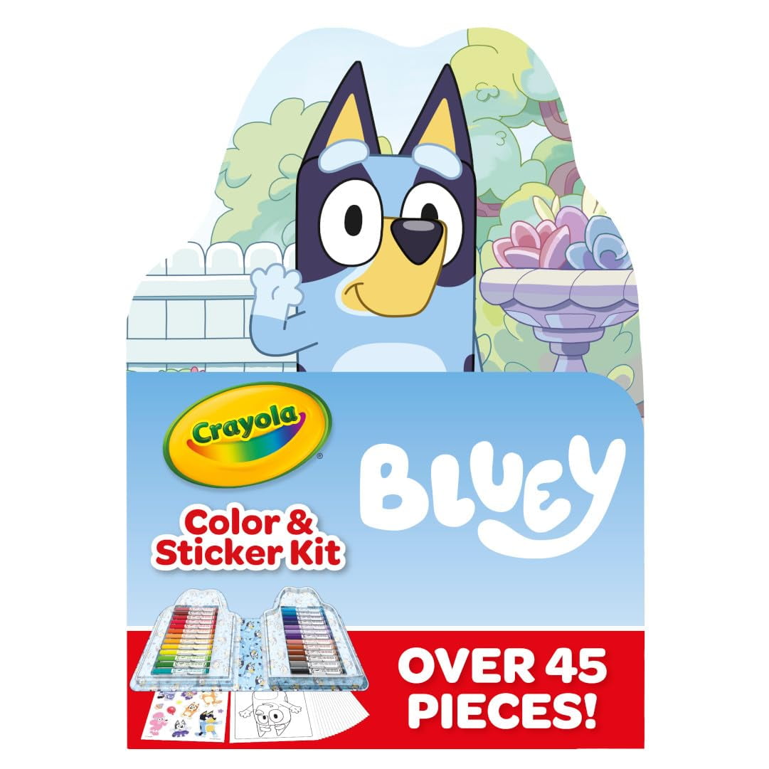 Kit De Arte Crayola Bluey Para Niños Con Libro Para Colorear Y Pegatinas
