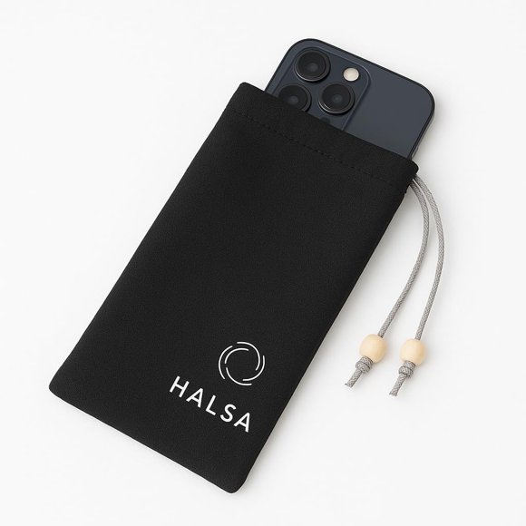 Funda para Celular Halsa 10x20 cm Bloqueo EMF Gris