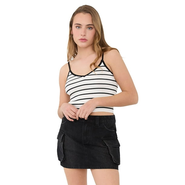 Peto Mujer Tejido Cuello V Ecru Corona