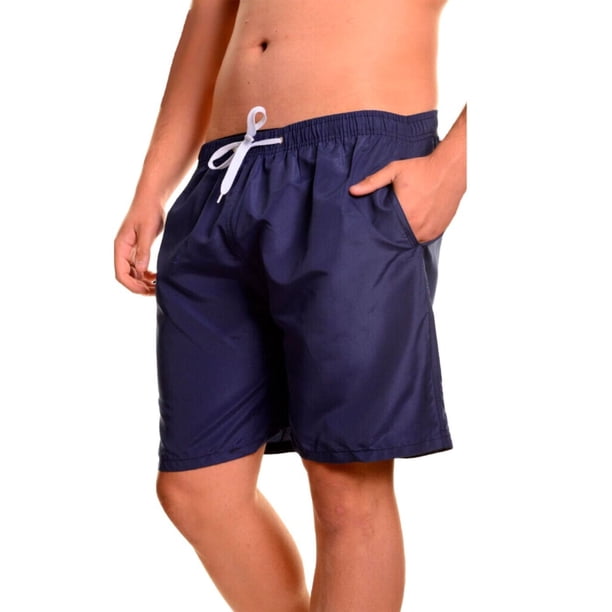 Traje De Baño Hombre Forro Malla Colores Liso 205
