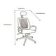 thumbnail image 4 of Silla De Oficina Mesh Con Cabezal Negra Midtown, 4 of 4