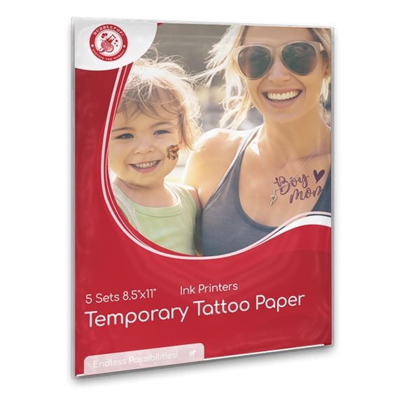 Papel para Tatuajes Temporales BubblePop! 8.5x11" para Impresora de Inyección de Tinta - Pack de 5