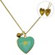 thumbnail image 1 of Relicario corazon MAMA turquesa chapado en oro 18k, 1 of 3
