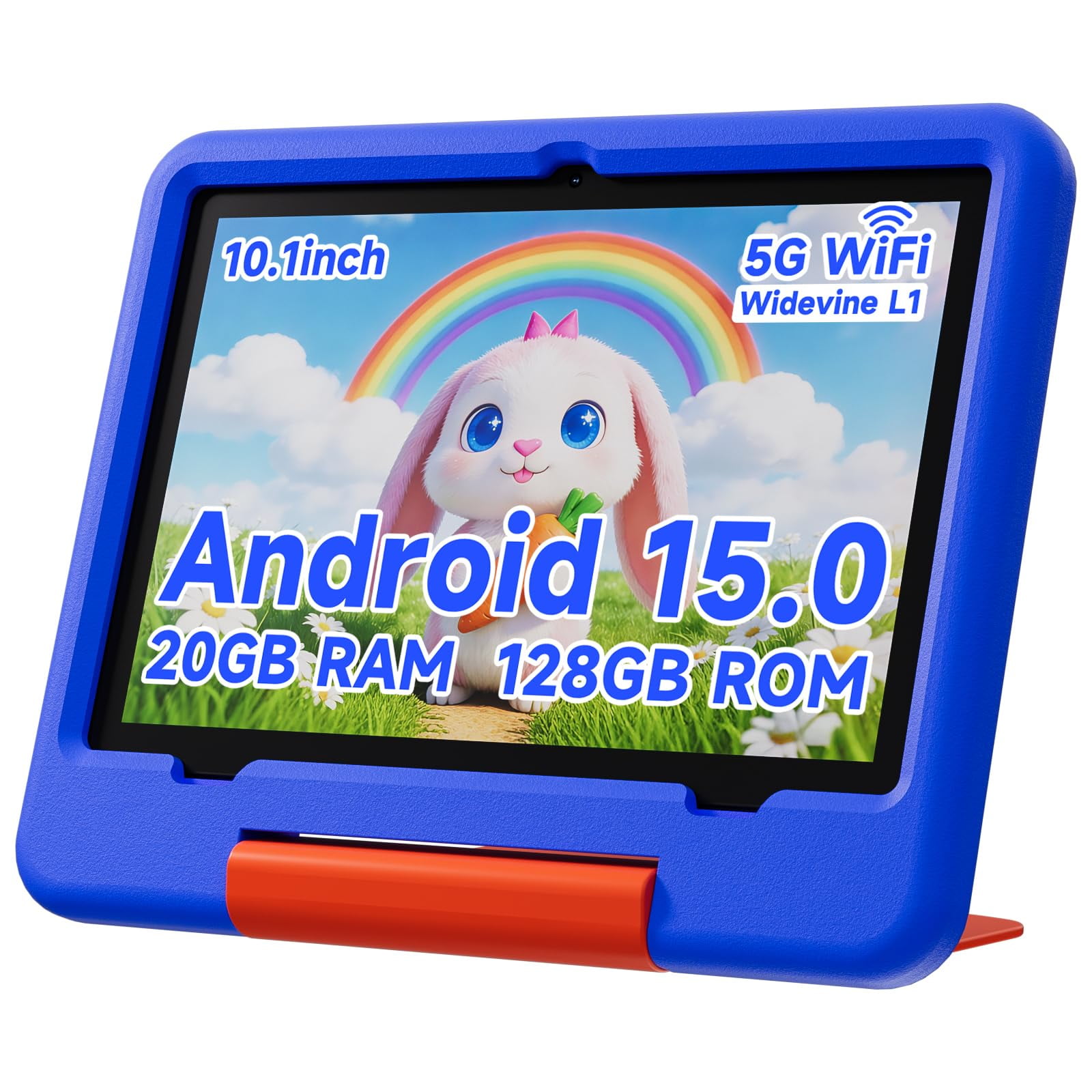 Tablet Peicheng Para Niños Con Estuche Protector Eva, Android 15.0 Tablet Infantil 10.1" Ram 20gb(4+16 Expandible) + Rom 128gb Ips 800 X 1280 Bluetooth 5.0 (azul)