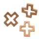 thumbnail image 1 of Colgante de cruz de madera ARAKIERST de haya 7 x 7 cm, 10 piezas, 1 of 6