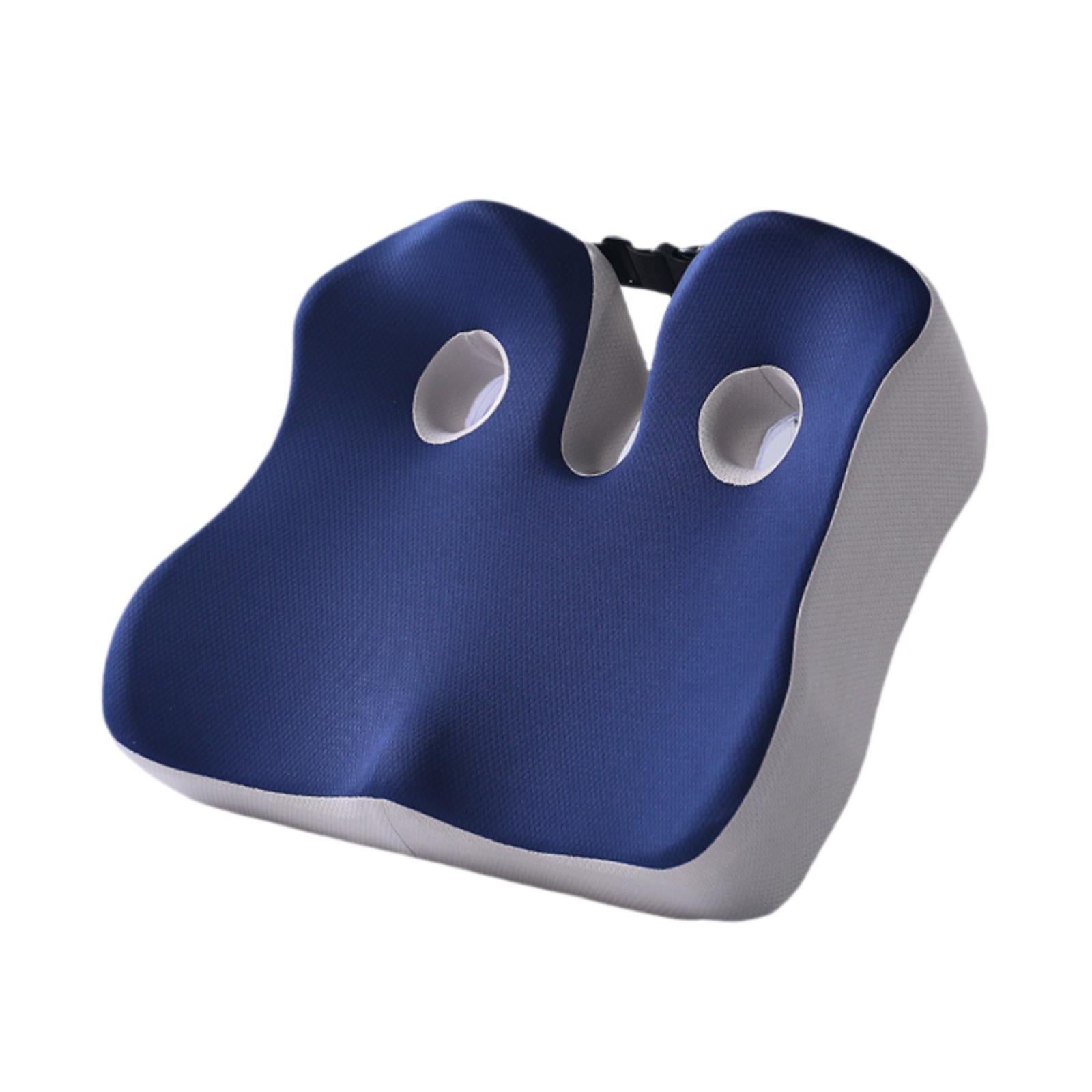 Magideal - Cojín De Asiento Cojín De Espuma Viscoelástica Cojín De Silla De Escritorio Ergonómico Para Hombres Y Mujeres Cojín De Silla De Oficina Para Conducir Azul Grisáceo