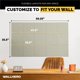 thumbnail image 4 of Tablero de pines WallHero 150 cm x 91 cm – Juego de 15 – Verde salvia, 4 of 6