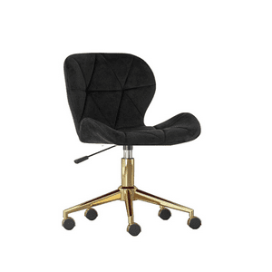 Habita2 Chile - Silla Escritorio Mariposa Felpa Gold - Negra