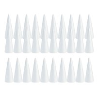 Bothyi - 30 Conos De Espuma Para Manualidades, Conos De Poliestireno Blanco Para Pintar Árboles De Navidad De Fiesta, 110 Mm