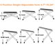 thumbnail image 5 of Reposapiés para pedicura ZtohPyo, plegable, 6 alturas ajustables, 5 of 6