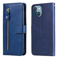 Gangxun - Funda Con Cremallera Para Iphone 13 Mini, Carcasa Cartera De Cuero Pu Con Soporte Y Tarjetero